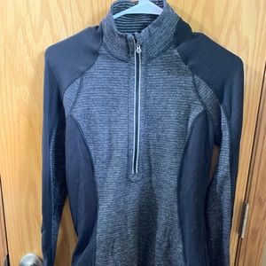 gray & black reversible 1/2 zip lululemon sweater